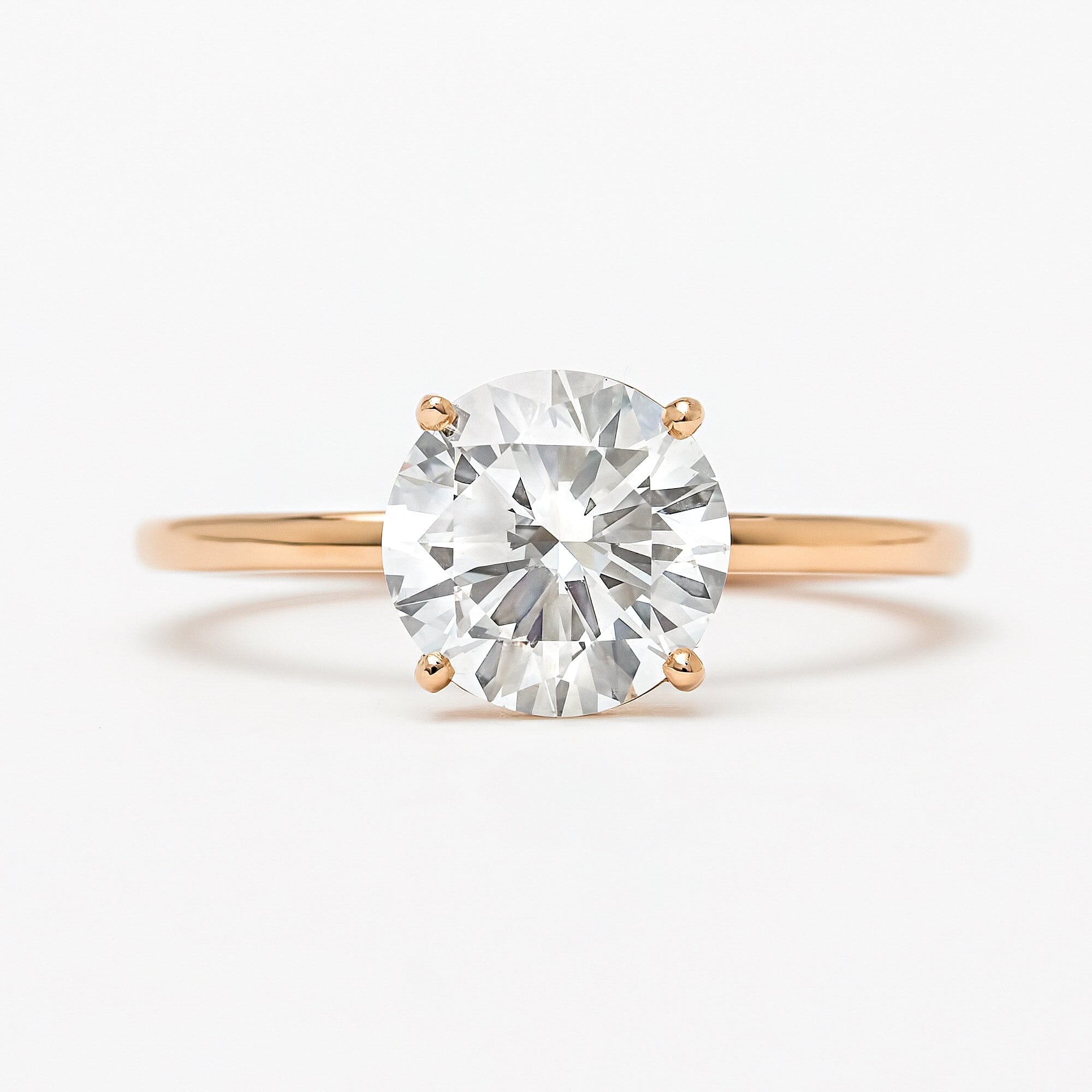 Brilliant Earth rose gold diamond engagemet ring front profile